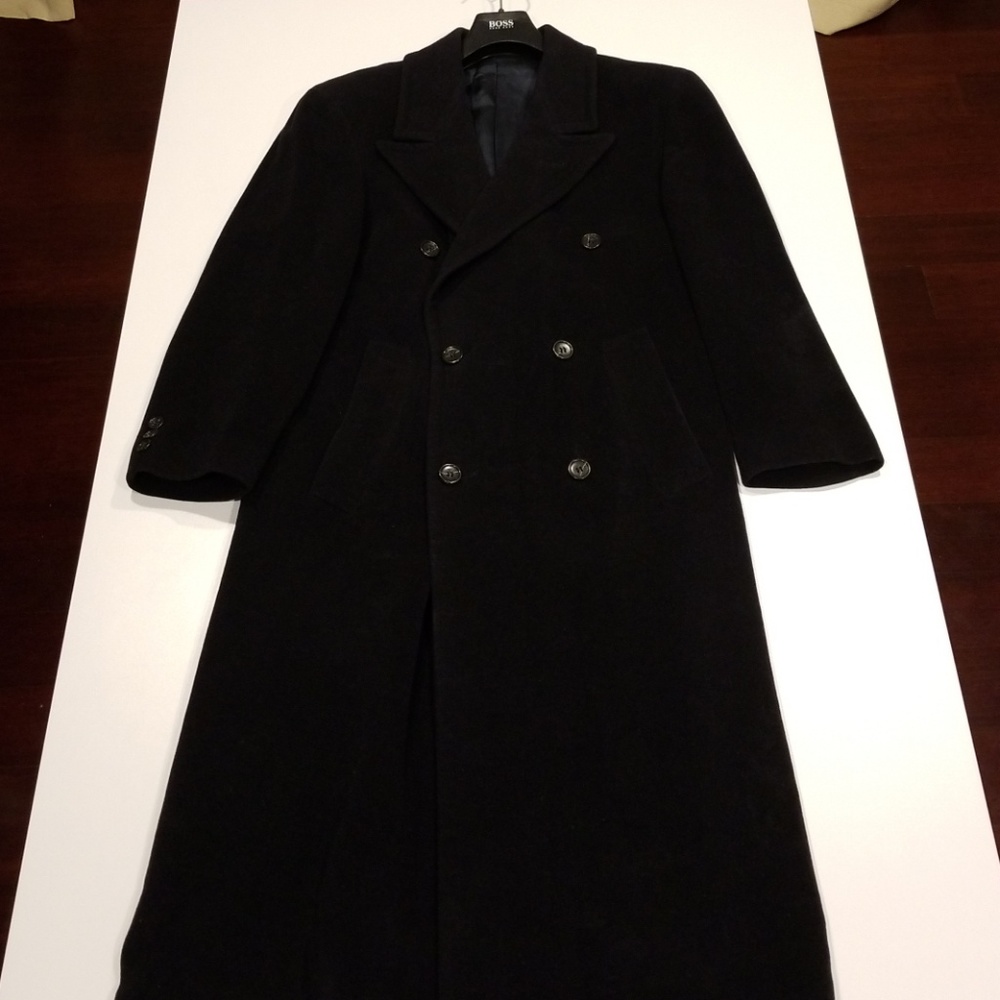 🧥 Hugo Boss 100% Virgin Wool Woven Raincoat